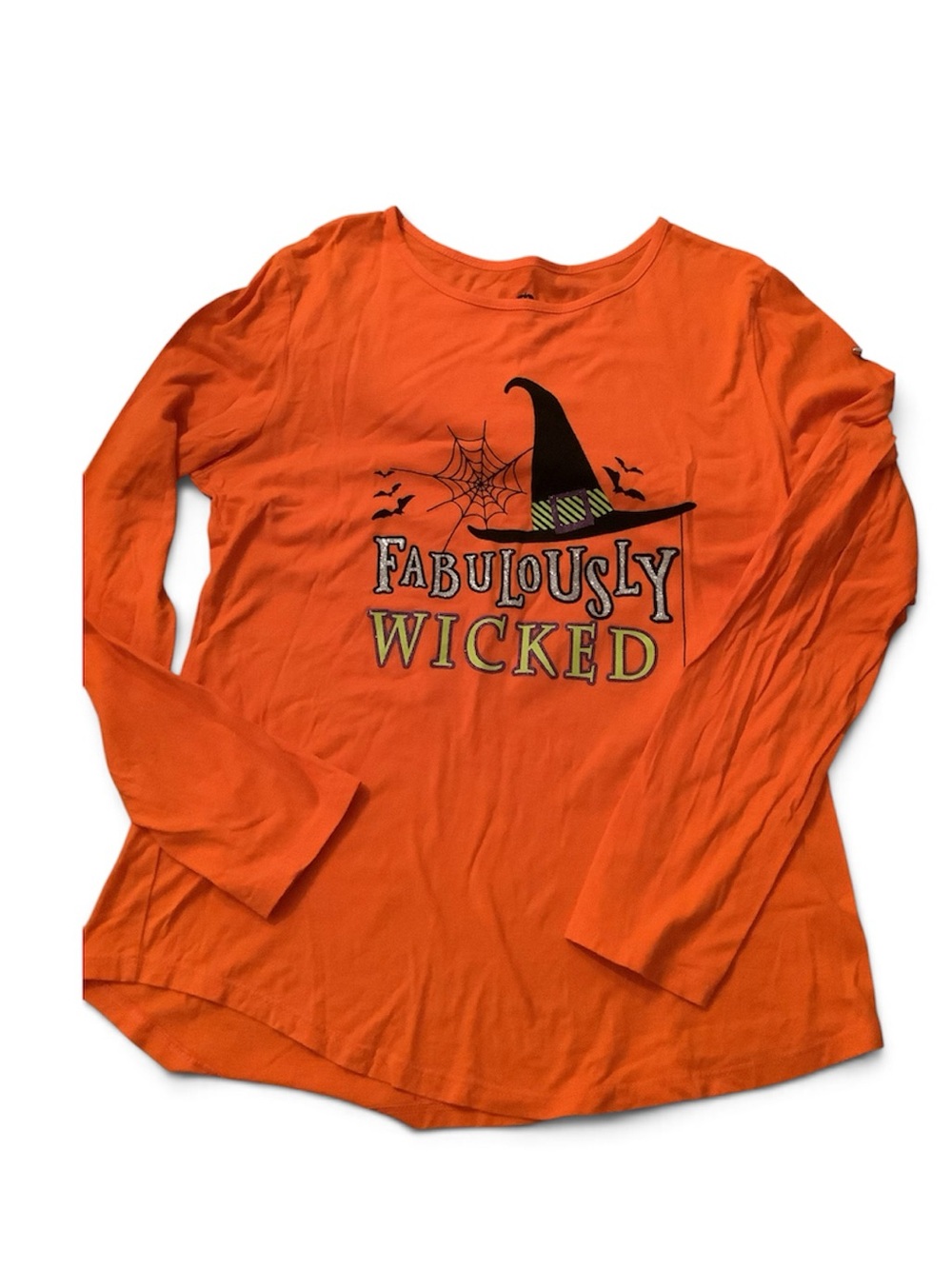 Fabulously Wicked Orange Long-Sleeve Women's Top